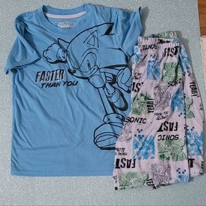 Boys Sonic Pajamas Size 6/7 & 8